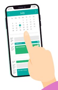 Tracking period dates in mobile phone app